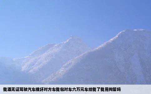 我酒无证驾驶汽车撞坏对方车我包对车六万元车给我了我用拘留吗