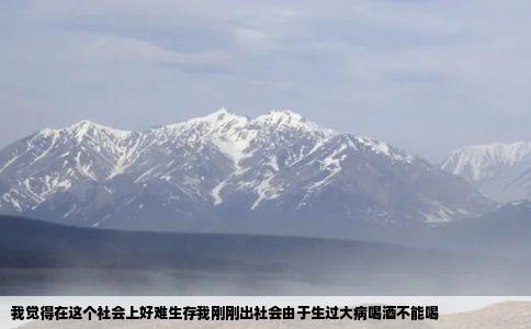 我觉得在这个社会上好难生存我刚刚出社会由于生过大病喝酒不能喝