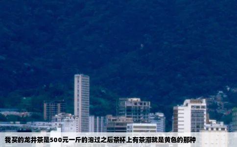 我买的龙井茶是500元一斤的泡过之后茶杯上有茶滞就是黄色的那种