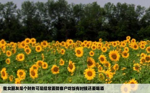 我女朋友是个财务可是经常要陪客户吃饭有时候还要喝酒