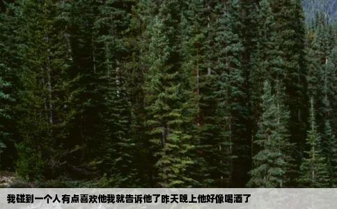 我碰到一个人有点喜欢他我就告诉他了昨天晚上他好像喝酒了
