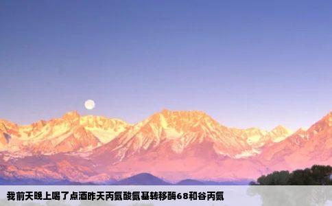 我前天晚上喝了点酒昨天丙氨酸氨基转移酶68和谷丙氨