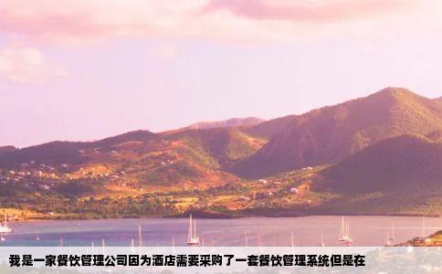我是一家餐饮管理公司因为酒店需要采购了一套餐饮管理系统但是在