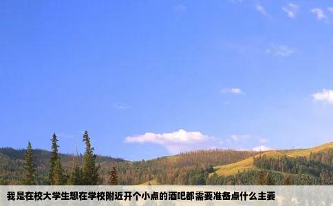 我是在校大学生想在学校附近开个小点的酒吧都需要准备点什么主要