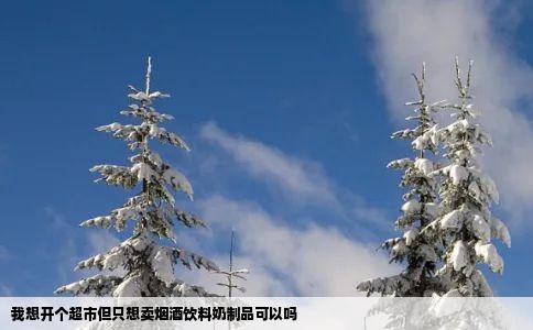 我想开个超市但只想卖烟酒饮料奶制品可以吗