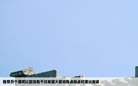 我想开个酒吧以前没有干过希望大家给我点指点和建议谢谢