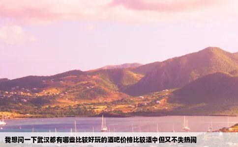 我想问一下武汉都有哪些比较好玩的酒吧价格比较适中但又不失热闹