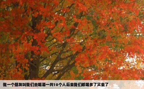 我一个朋友叫我们去喝酒一共10个人后来我们都喝多了又来了