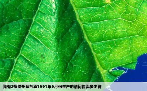 我有2瓶贵州茅台酒1991年9月份生产的请问能卖多少钱