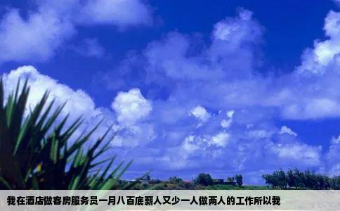 我在酒店做客房服务员一月八百底薪人又少一人做两人的工作所以我