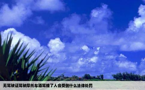 无驾驶证驾驶摩托车酒驾撞了人会受倒什么法律处罚