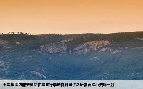 五星级酒店服务员给你拿完行李送你到屋子之后需要给小费吗一般