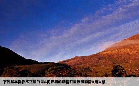 下列基本操作不正确的是A向燃着的酒精灯里添加酒精B用火柴