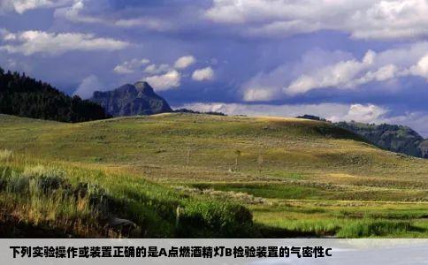 下列实验操作或装置正确的是A点燃酒精灯B检验装置的气密性C