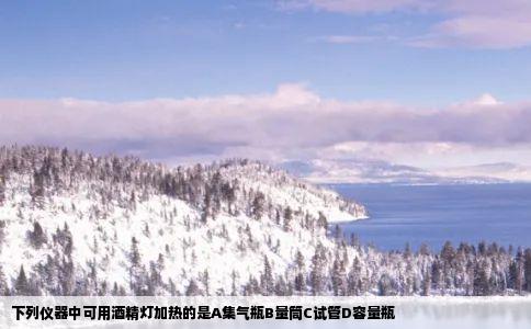 下列仪器中可用酒精灯加热的是A集气瓶B量筒C试管D容量瓶