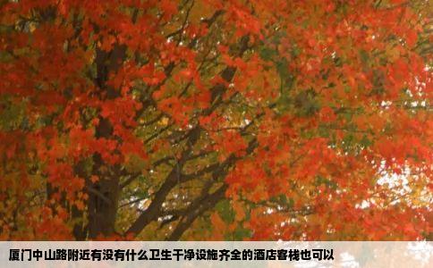 厦门中山路附近有没有什么卫生干净设施齐全的酒店客栈也可以