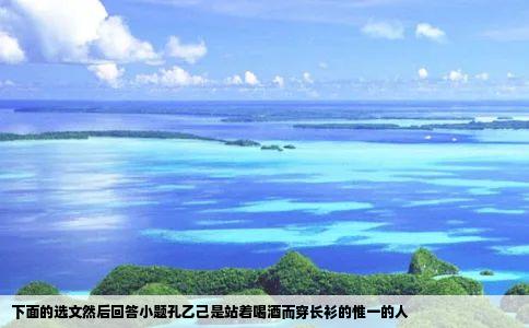 下面的选文然后回答小题孔乙己是站着喝酒而穿长衫的惟一的人