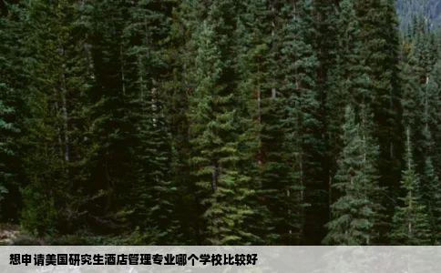 想申请美国研究生酒店管理专业哪个学校比较好