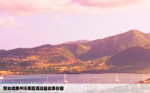 想知道惠州市惠阳酒店最实惠在哪