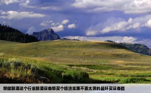 想做酿酒这个行业酿酒设备想买个经济实惠不要太贵的最好买设备能