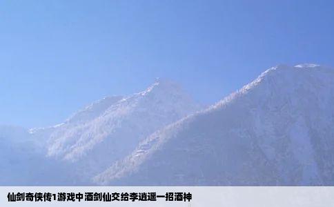 仙剑奇侠传1游戏中酒剑仙交给李逍遥一招酒神