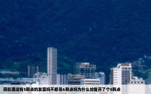 现在酒店有5税点的发票吗不都是6税点吗为什么给我开了个5税点