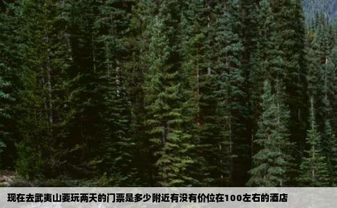 现在去武夷山要玩两天的门票是多少附近有没有价位在100左右的酒店
