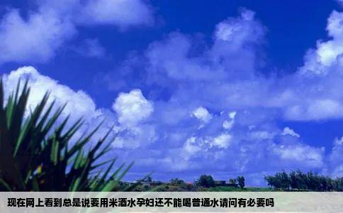 现在网上看到总是说要用米酒水孕妇还不能喝普通水请问有必要吗