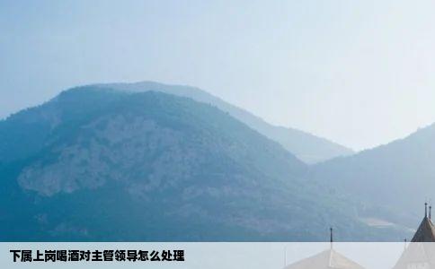 下属上岗喝酒对主管领导怎么处理