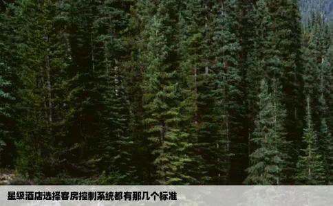 星级酒店选择客房控制系统都有那几个标准