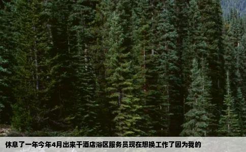 休息了一年今年4月出来干酒店浴区服务员现在想换工作了因为我的