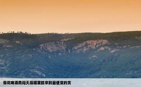 雪花啤酒勇闯天涯哪里能拿到最便宜的货