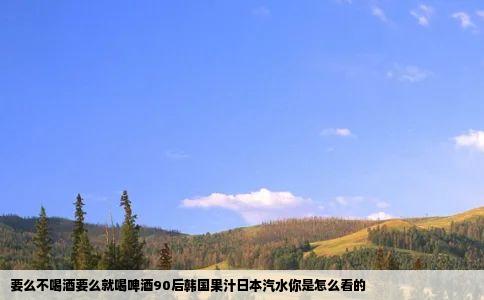 要么不喝酒要么就喝啤酒90后韩国果汁日本汽水你是怎么看的