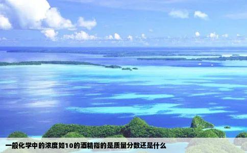 一般化学中的浓度如10的酒精指的是质量分数还是什么