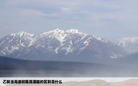 乙醇消毒液和医用酒精的区别是什么