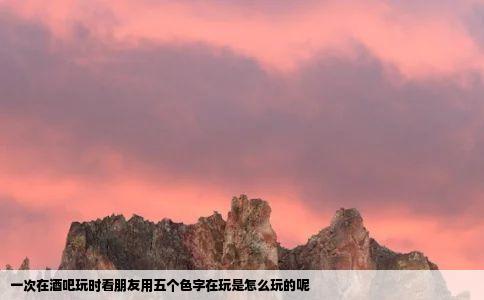 一次在酒吧玩时看朋友用五个色字在玩是怎么玩的呢
