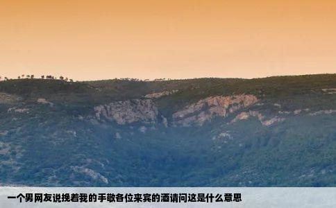 一个男网友说挽着我的手敬各位来宾的酒请问这是什么意思