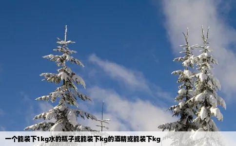 一个能装下1kg水的瓶子或能装下kg的酒精或能装下kg