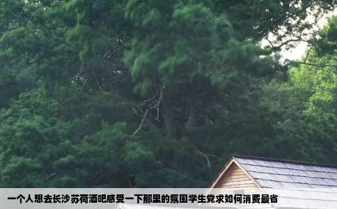 一个人想去长沙苏荷酒吧感受一下那里的氛围学生党求如何消费最省