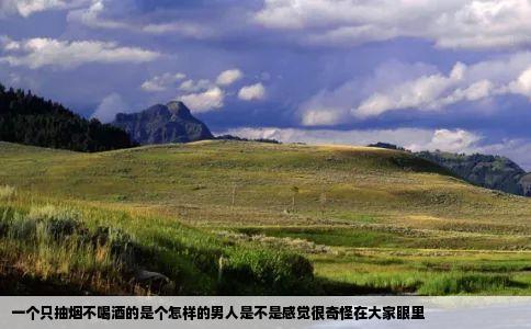 一个只抽烟不喝酒的是个怎样的男人是不是感觉很奇怪在大家眼里