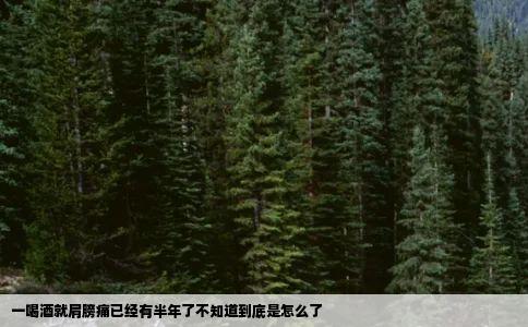 一喝酒就肩膀痛已经有半年了不知道到底是怎么了