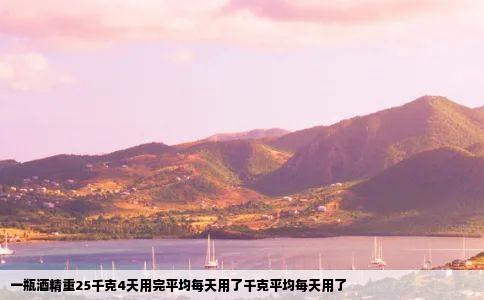 一瓶酒精重25千克4天用完平均每天用了千克平均每天用了