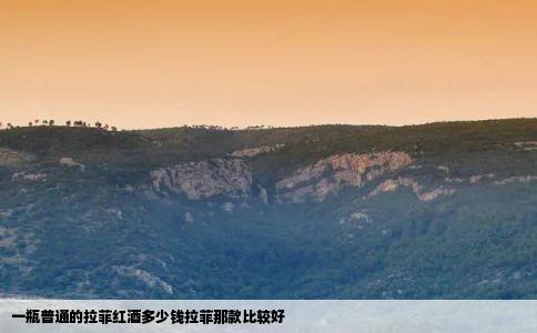 一瓶普通的拉菲红酒多少钱拉菲那款比较好