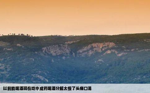 以前能喝酒现在吃中成药喝酒分解太慢了头痛口渴