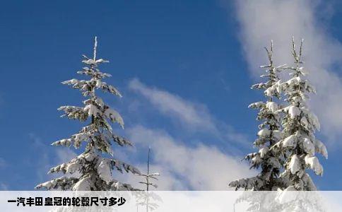 一汽丰田皇冠的轮毂尺寸多少