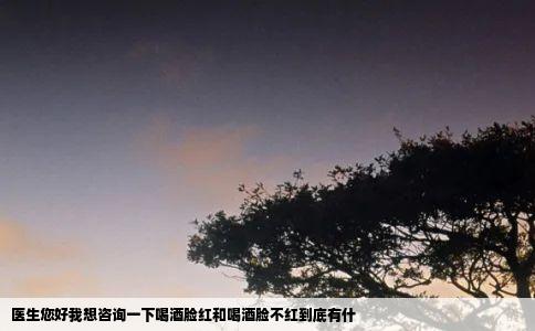 医生您好我想咨询一下喝酒脸红和喝酒脸不红到底有什