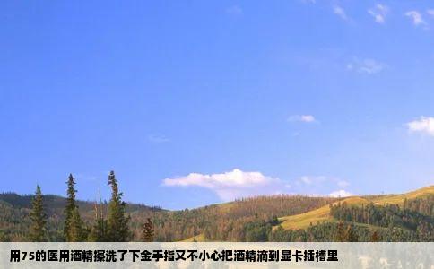 用75的医用酒精擦洗了下金手指又不小心把酒精滴到显卡插槽里