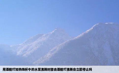 用酒精灯加热烧杯中的水至沸腾时撤去酒精灯沸腾会立即停止吗