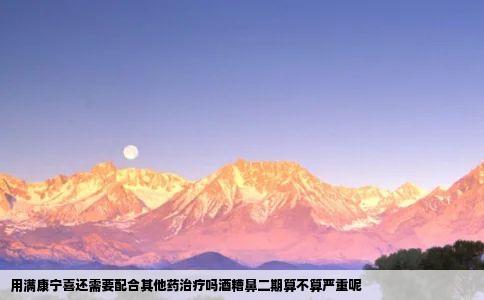 用满康宁喜还需要配合其他药治疗吗酒糟鼻二期算不算严重呢