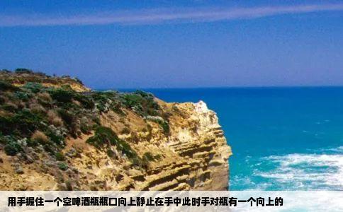 用手握住一个空啤酒瓶瓶口向上静止在手中此时手对瓶有一个向上的